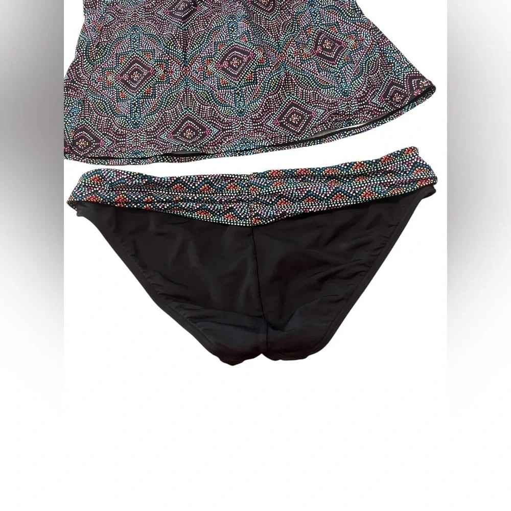 Sunsets ZANZIBAR Underwire Tankini and Swim Bottoms Sz 36DD and Sz L Bottom